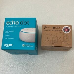 Echo Dot and Kasa Bundle NIB
